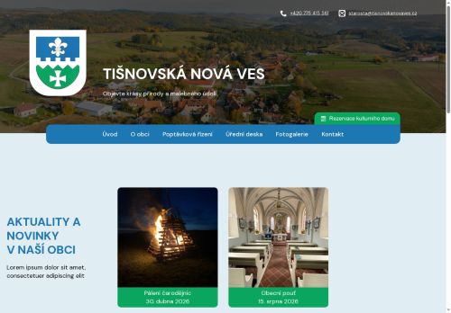 Zobrazit webové stránky Obecní úřad Tišnovská Nová Ves