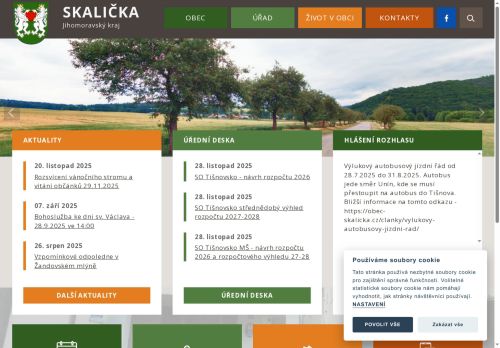 Zobrazit webové stránky Obecní úřad Skalička