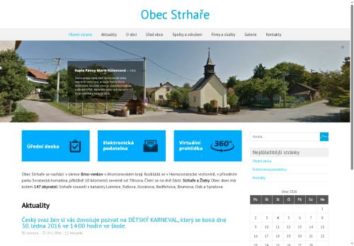 Zobrazit webové stránky Obecní úřad Strhaře
