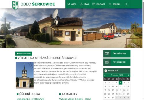 Zobrazit webové stránky Obecní úřad Šerkovice