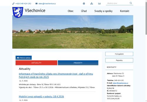 Zobrazit webové stránky Obecní úřad Všechovice