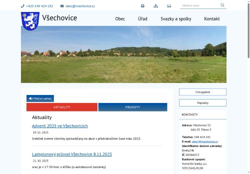 Zobrazit webové stránky Obecní úřad Všechovice