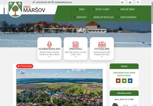 Zobrazit webové stránky Obecní úřad Maršov