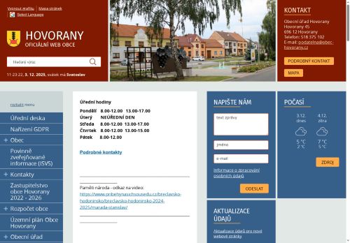 Zobrazit webové stránky Obecní úřad Hovorany