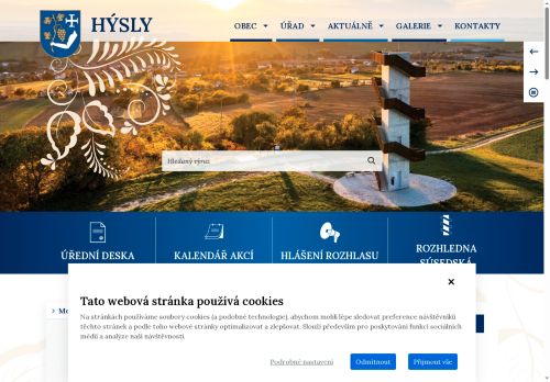 Zobrazit webové stránky Obecní úřad Hýsly