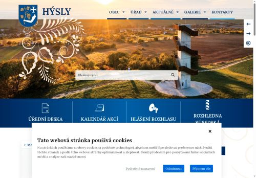 Zobrazit webové stránky Obecní úřad Hýsly