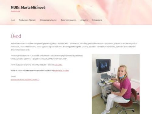 Gynekologie - MUDr. Marta Mičínová