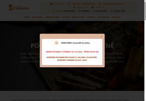 Zobrazit webové stránky Restaurace steak bar U Vdolečka
