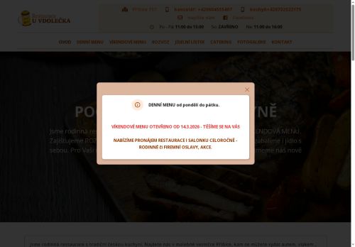 Zobrazit webové stránky Restaurace steak bar U Vdolečka