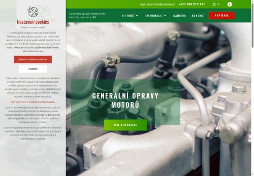 Webové stránky AGM - AGROMOTOR s.r.o., Velké Meziříčí