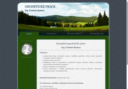 Zobrazit webové stránky Geodetická kancelář - Ing. Čestmír Ryšavý