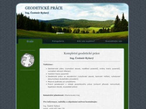 Geodetická kancelář - Ing. Čestmír Ryšavý