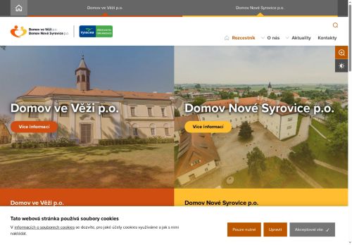 Webové stránky Domov Nové Syrovice, příspěvková organizace, Nové Syrovice