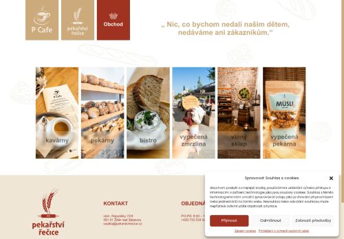 Webové stránky P-Cafe s.r.o., Žďár nad Sázavou