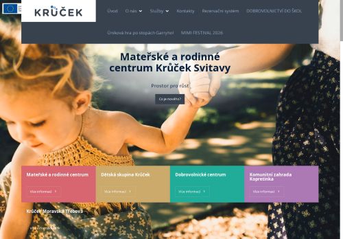 Webové stránky Mateřské a rodinné centrum Krůček Svitavy, z.s., Svitavy