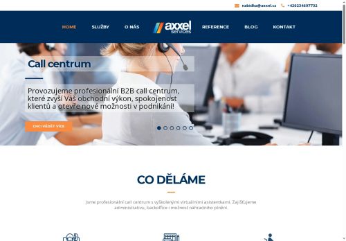 Webové stránky Axxel investment s.r.o., Nymburk