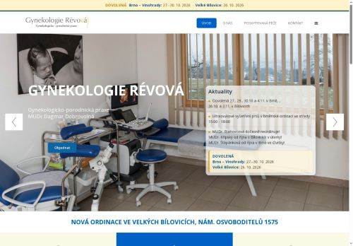 Zobrazit webové stránky Gynekologie Révová - MUDr. Dobrovolná, MUDr. Blahovcová