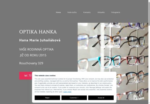 Zobrazit webové stránky Oční optika Semotamová