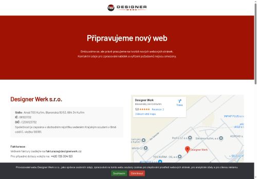Webové stránky Designer Werk s.r.o., Kuřim
