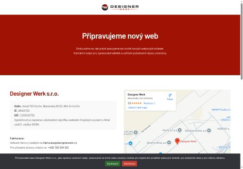 Webové stránky Designer Werk s.r.o., Kuřim