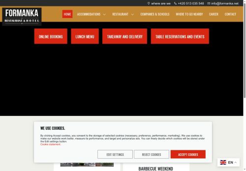 Zobrazit webové stránky Restaurace, autokemp a hotel Formanka