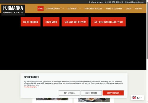 Zobrazit webové stránky Restaurace, autokemp a hotel Formanka