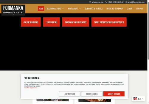 Zobrazit webové stránky Restaurace, autokemp a hotel Formanka