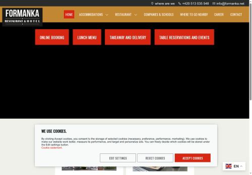 Zobrazit webové stránky Restaurace, autokemp a hotel Formanka