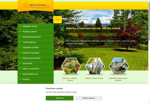 Webové stránky MELOUNOVÁ, s.r.o., Brno
