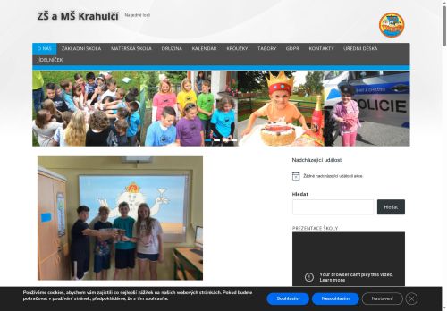 Webové stránky Základní škola a mateřská škola Krahulčí, okres Jihlava, příspěvková organizace, Krahulčí