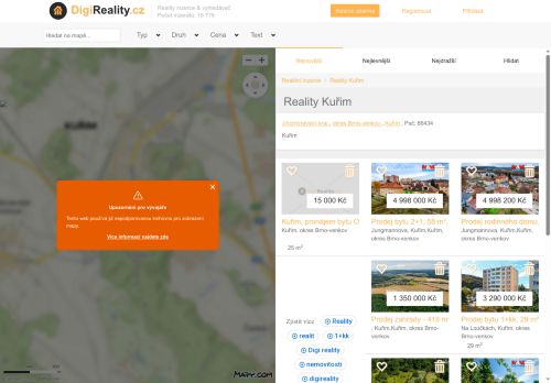 Zobrazit webové stránky Digi reality Kuřim