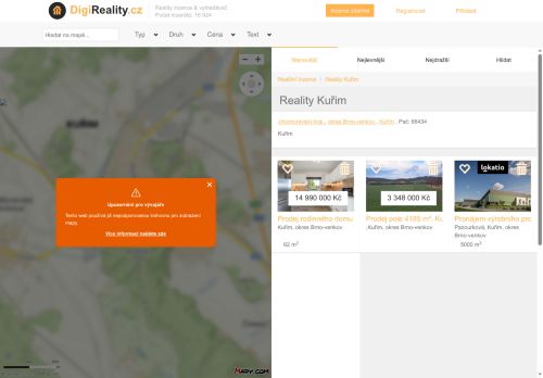 Zobrazit webové stránky Digi reality Kuřim