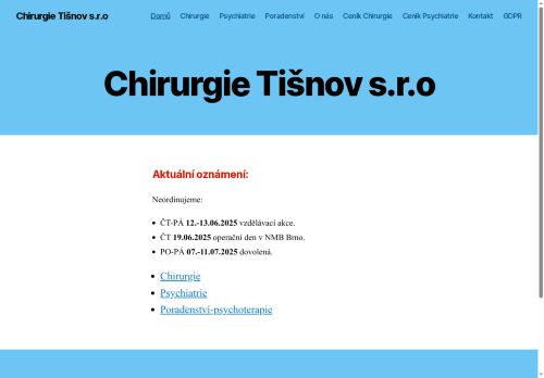 Zobrazit webové stránky Chirurgická ambulance - MUDr. Hynek Verner