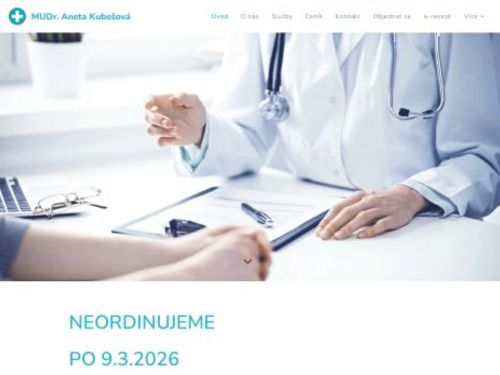 Praktický lékař pro dospělé - MUDr. Aneta Kubešová (Kuderová)