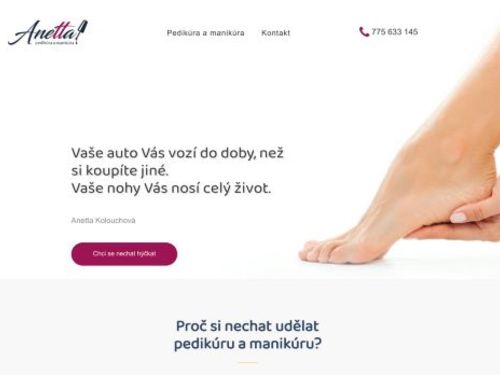 Studio Anetta - pedikúra, manikúra