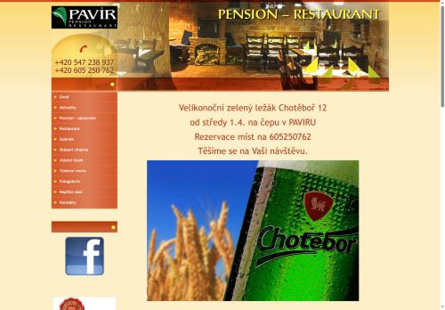 Zobrazit webové stránky Restaurace a penzion PAVIR