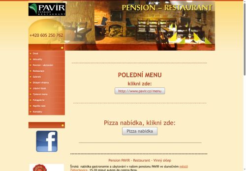 Zobrazit webové stránky Restaurace a penzion PAVIR