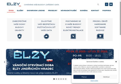 Webové stránky ELZY servis s.r.o., Jindřichův Hradec