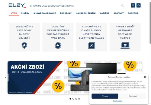 Webové stránky ELZY servis s.r.o., Jindřichův Hradec