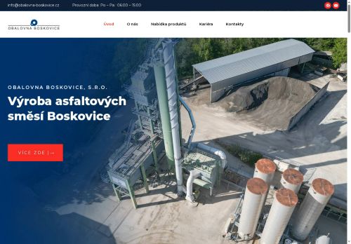 Obalovna Boskovice, s.r.o. nabízí práci na pozici Obsluha zařízení na úpravu rudných surovin (m/ž) v obci Boskovice
