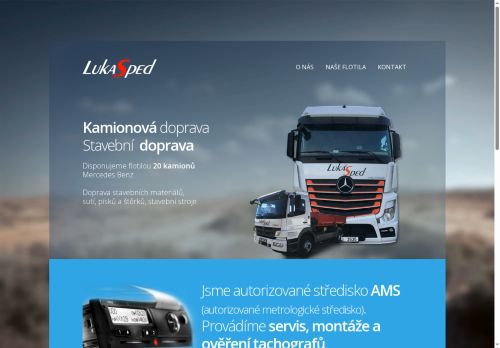 Webové stránky LukaSped s.r.o., Židlochovice