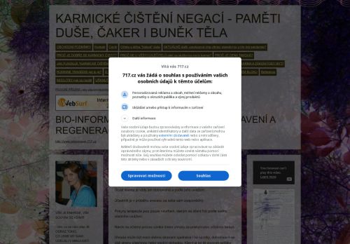 Zobrazit webové stránky Karmické čištění negací a bloků duše