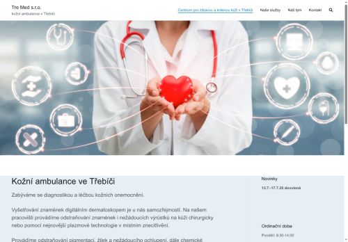 Zobrazit webové stránky Kožní ambulance Třebíč
