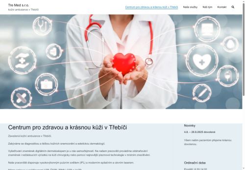 Zobrazit webové stránky Kožní ambulance Třebíč