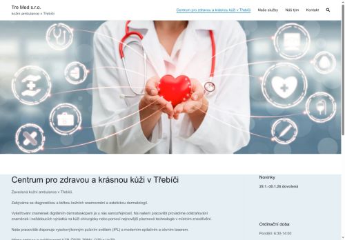 Zobrazit webové stránky Kožní ambulance Třebíč