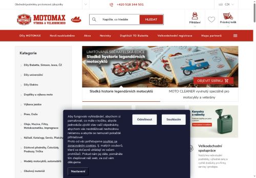 MOTOMAX, s.r.o. nabízí práci na pozici skladník/ce v obci Hodonín