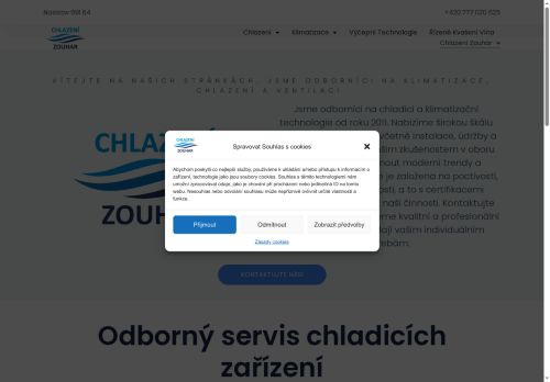 Zobrazit webové stránky Chlazení Zouhar - servis a montáž chladících a mrazících boxů, chlazení na pivo  a klimatizační technologie