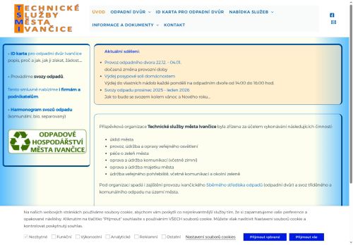 Zobrazit webové stránky Technické služby Ivančice