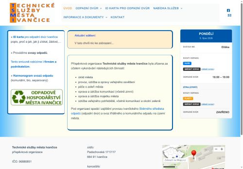 Zobrazit webové stránky Technické služby Ivančice