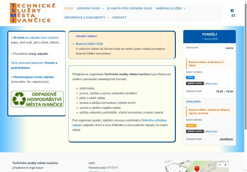 Zobrazit webové stránky Technické služby Ivančice